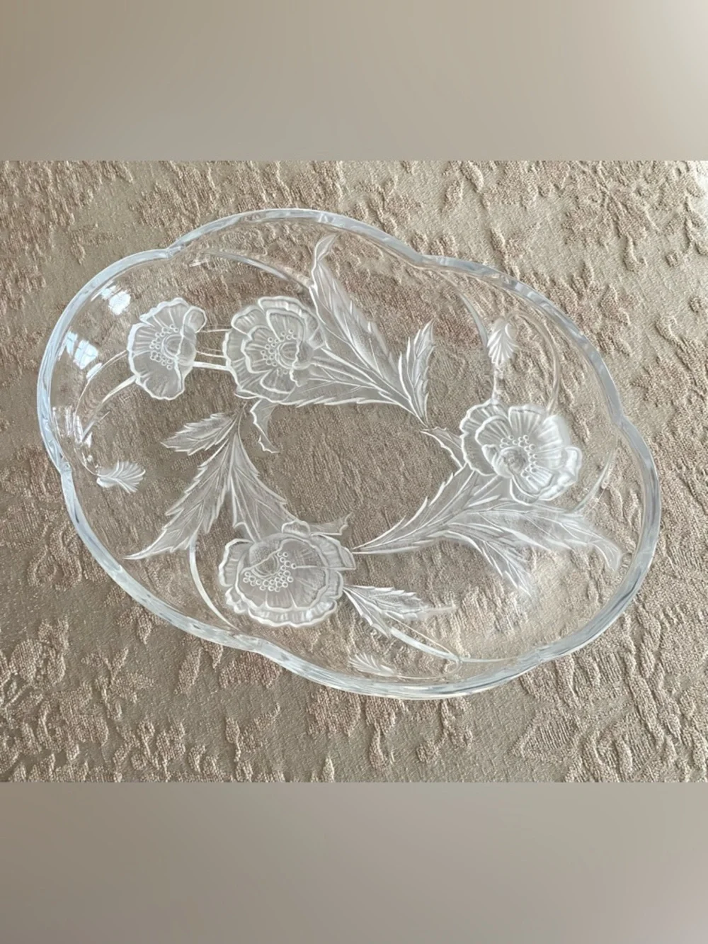 Mikasa Studio Nova Walther Glass Oval Low Bowl Platter - Picture 1 of 12